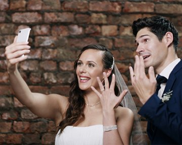 Meet the couple who Skyped in to their own wedding