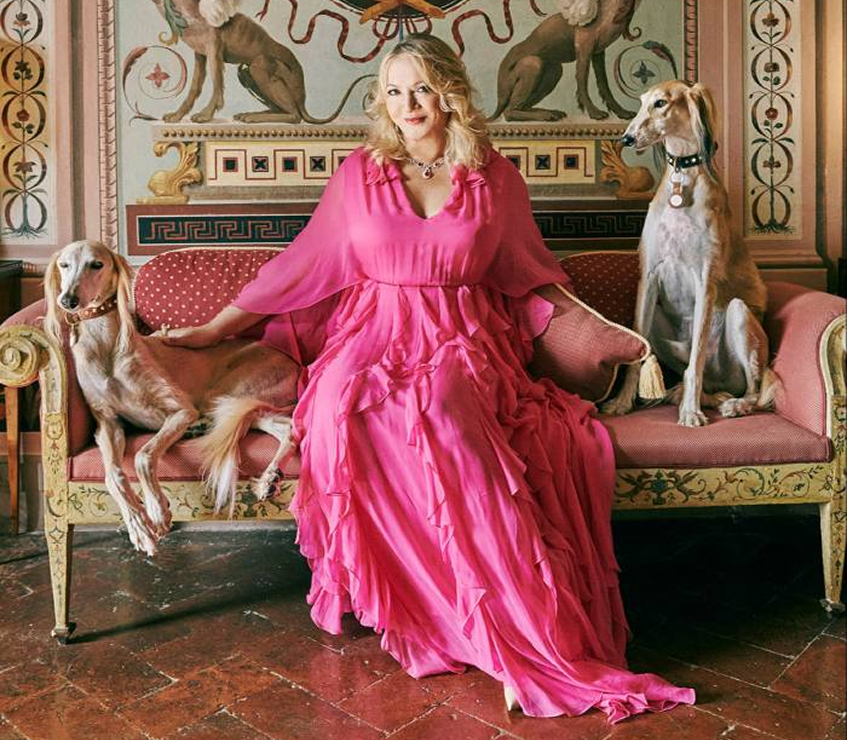 Divorce lawyer Ayesha Vardag talks to the FT. She is sat in a lovely pink dress alongside her dogs, in a grand room